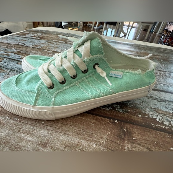 Mint Green  Canvas Sneakers - Picture 5 of 5